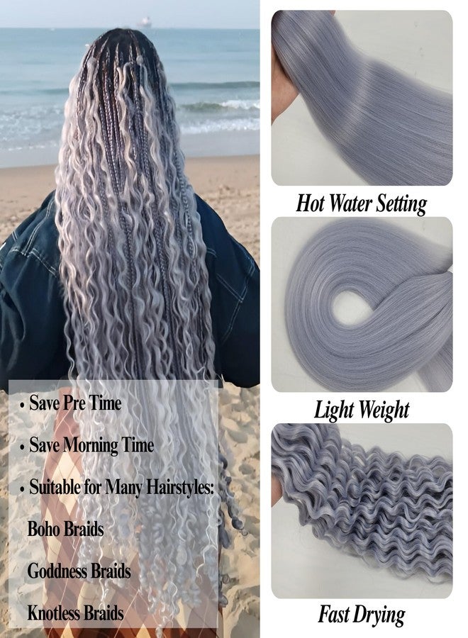 Leticia Gray Boho Braiding Hair Pre stretched Hypoallergenic Curly Braiding Hair for Boho Braids Bohemian Braids Knotless Ez Braids - Image 4
